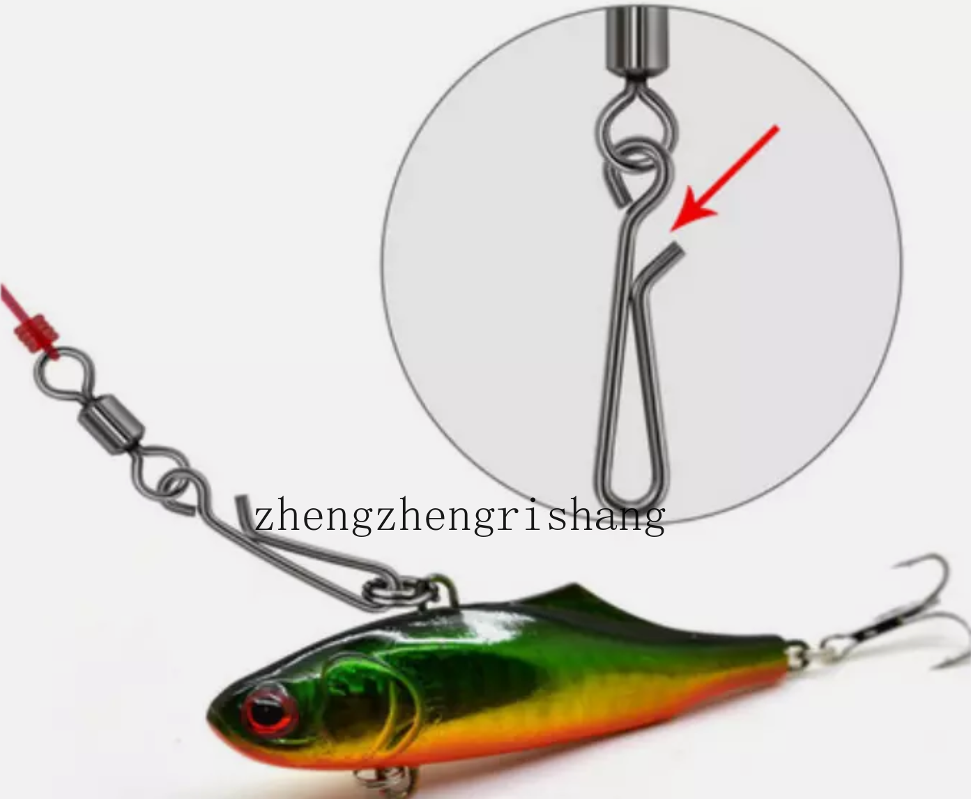 100PCS Stainless Steel Fishing Swivel with Hanging Snap Rolling Swivel Connector