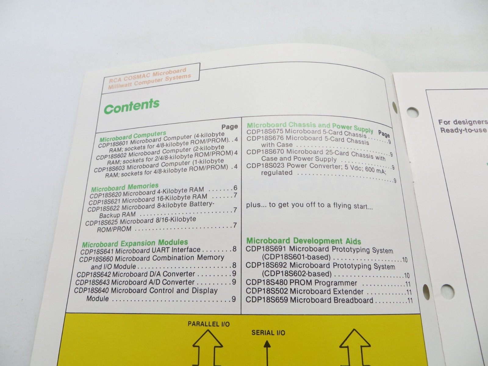 RCA COSMAC Microboard Computer Systems Vintage Tech Data Sheet CMB-250