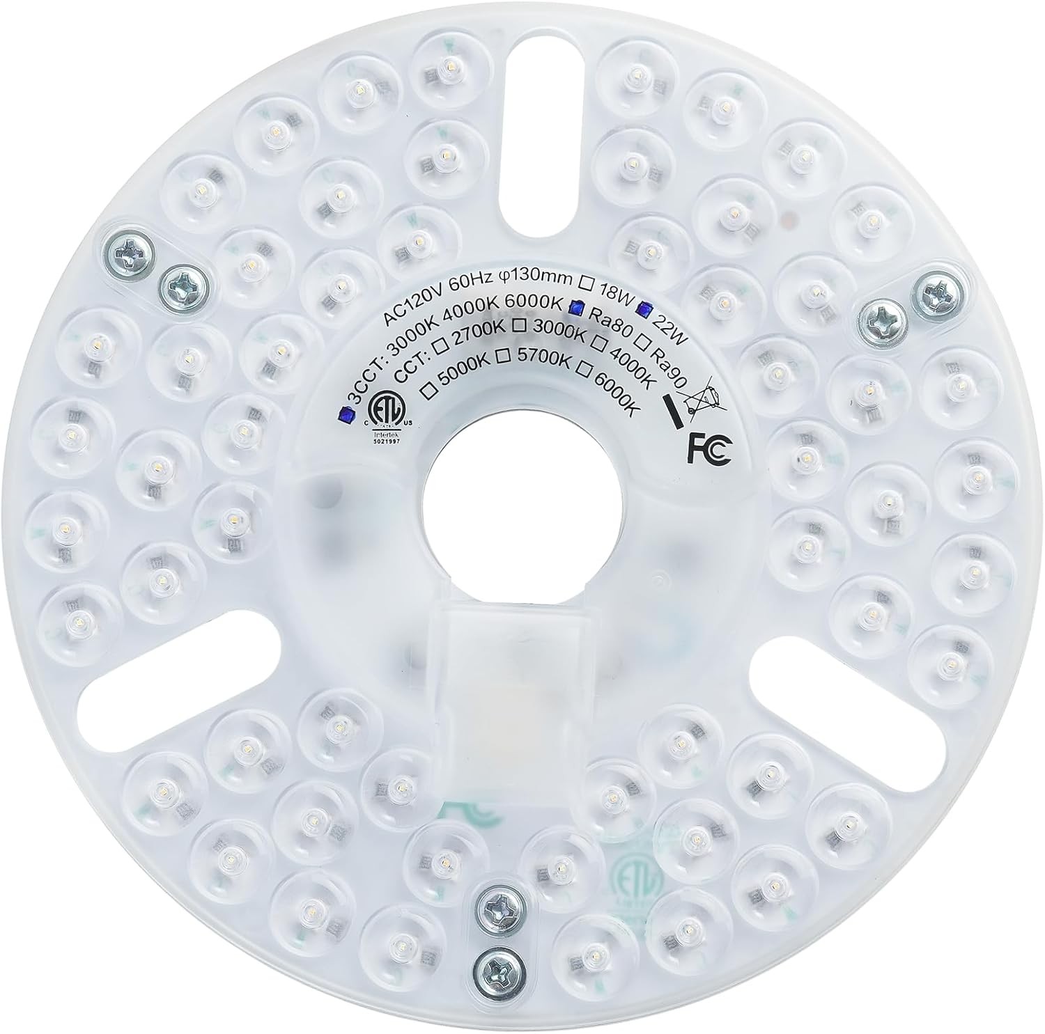 5.12" LED Ceiling Fan Light Retrofit Kit, Color adjustable