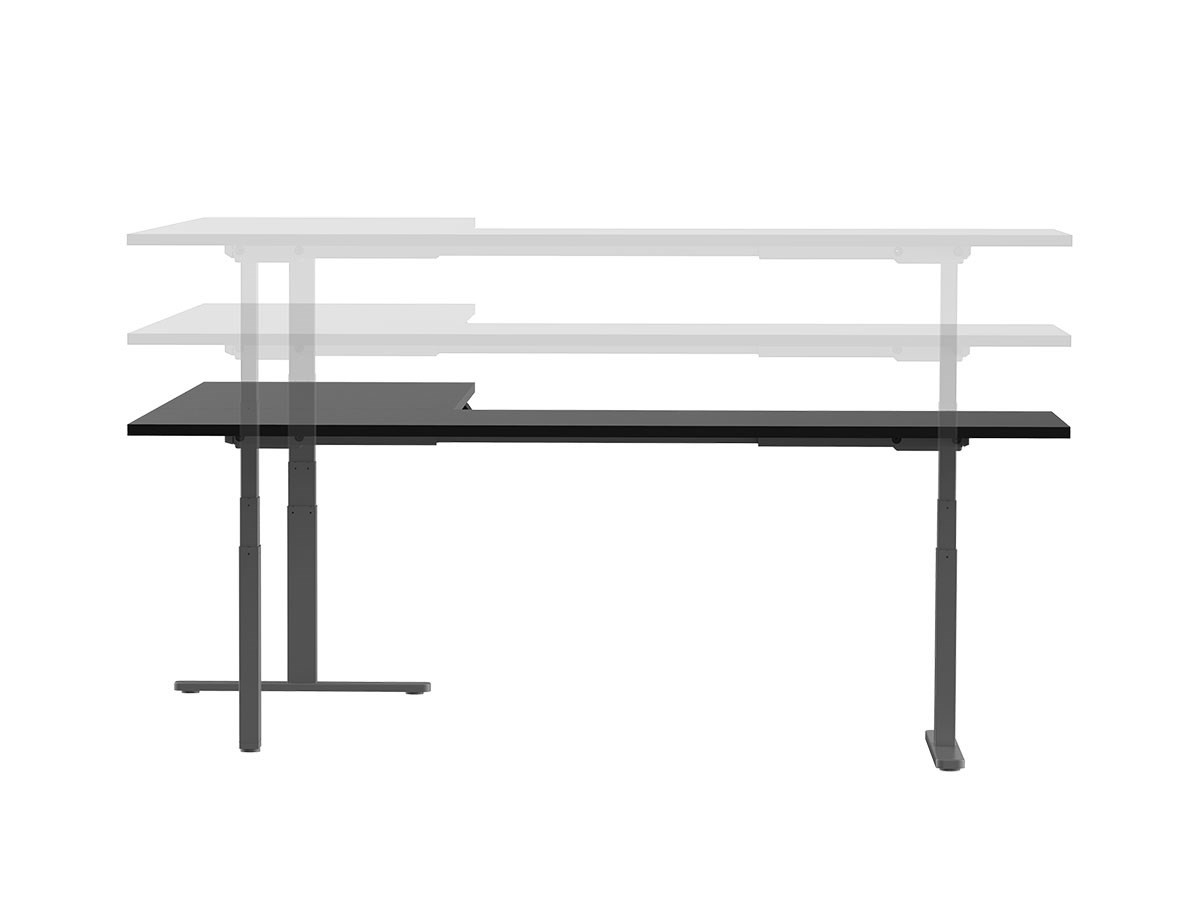 Monoprice Triple Motor Height Adjustable Sit-Stand Corner Desk Frame - Gray