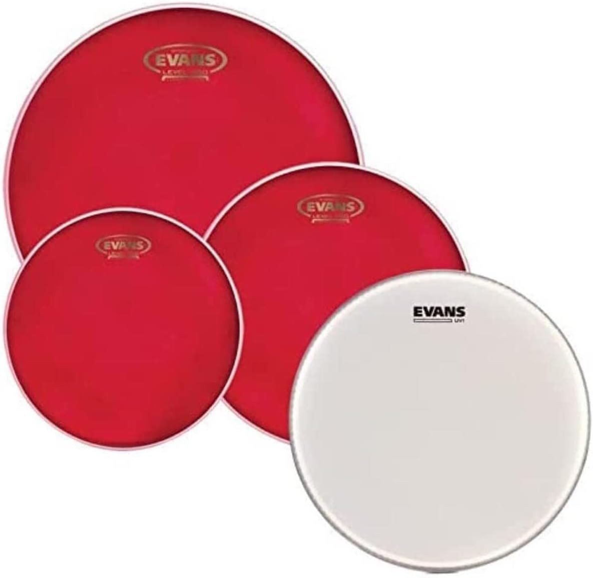 Drum Heads - Hydraulic Red Standard Pack (12", 13", 16") with 14" UV1 Coated Sna