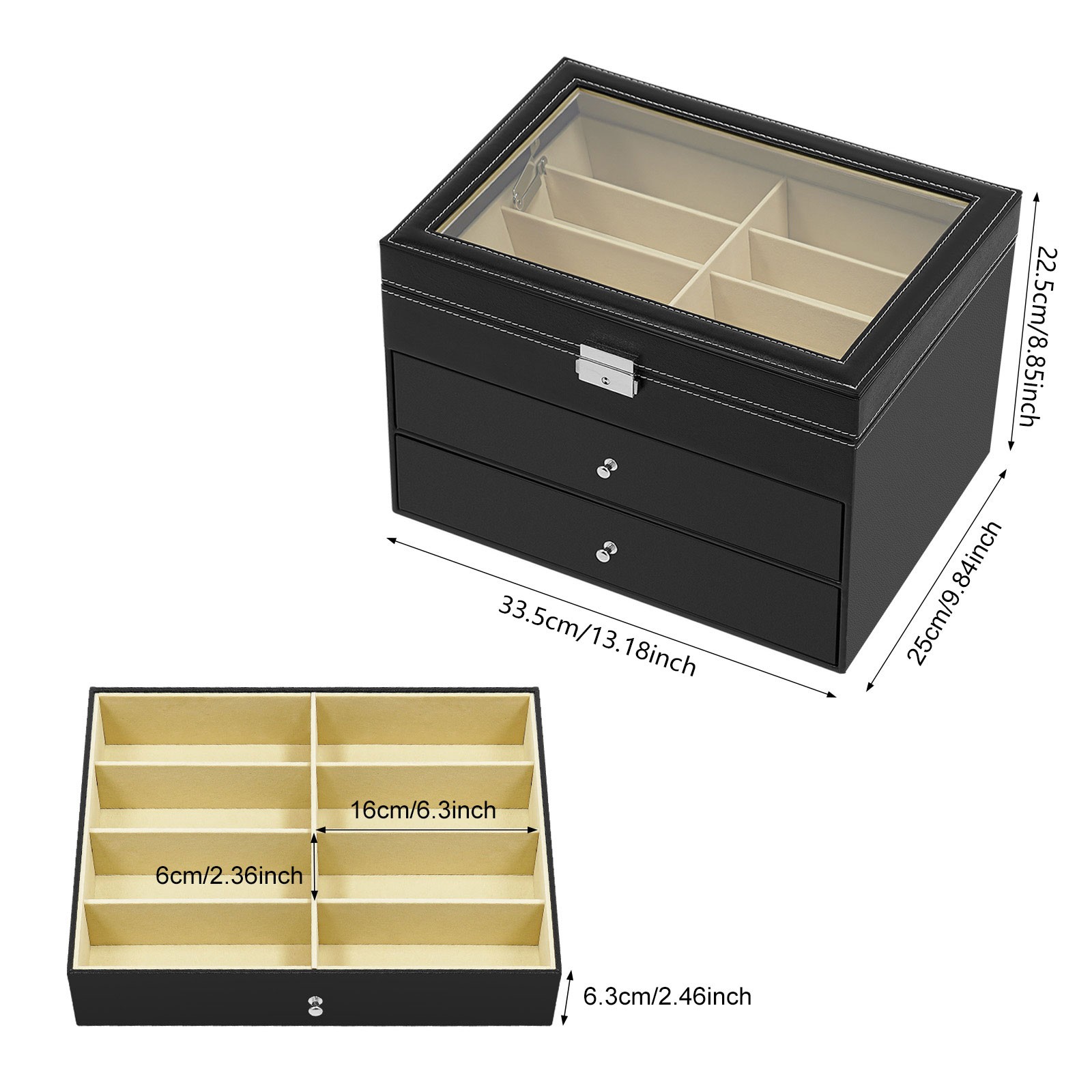Counter Table Sunglasses Glasses Display Storage Display Organizer Box 24 Slots