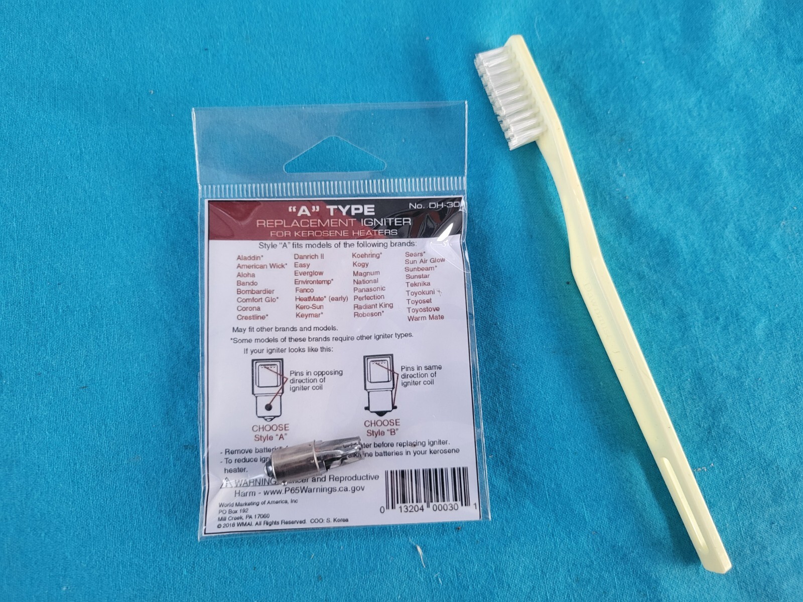 ENVIROTEMP 23-DK, 30441 KEROSENE HEATER WICK, *IGNITER, WICK CLEAN BRUSH &GUIDE