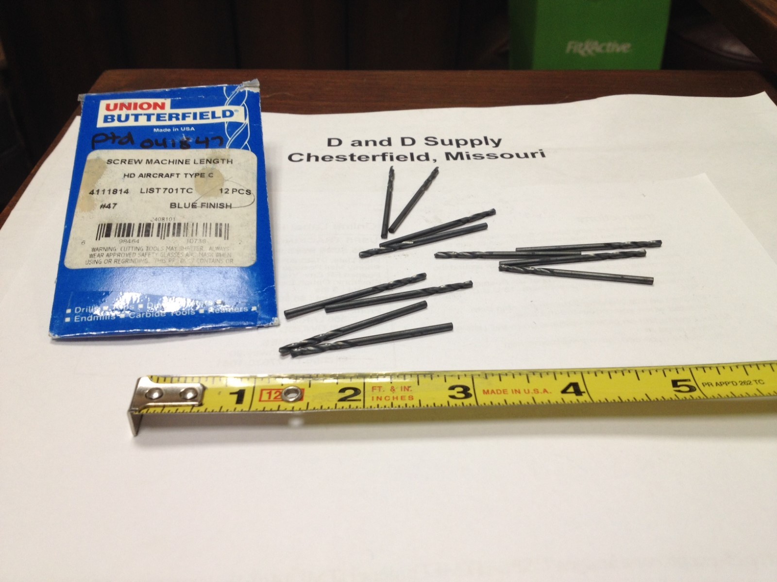 *** Lot of 12 ***, Union Butterfield 4111814,  #47, Screw Machine Bits