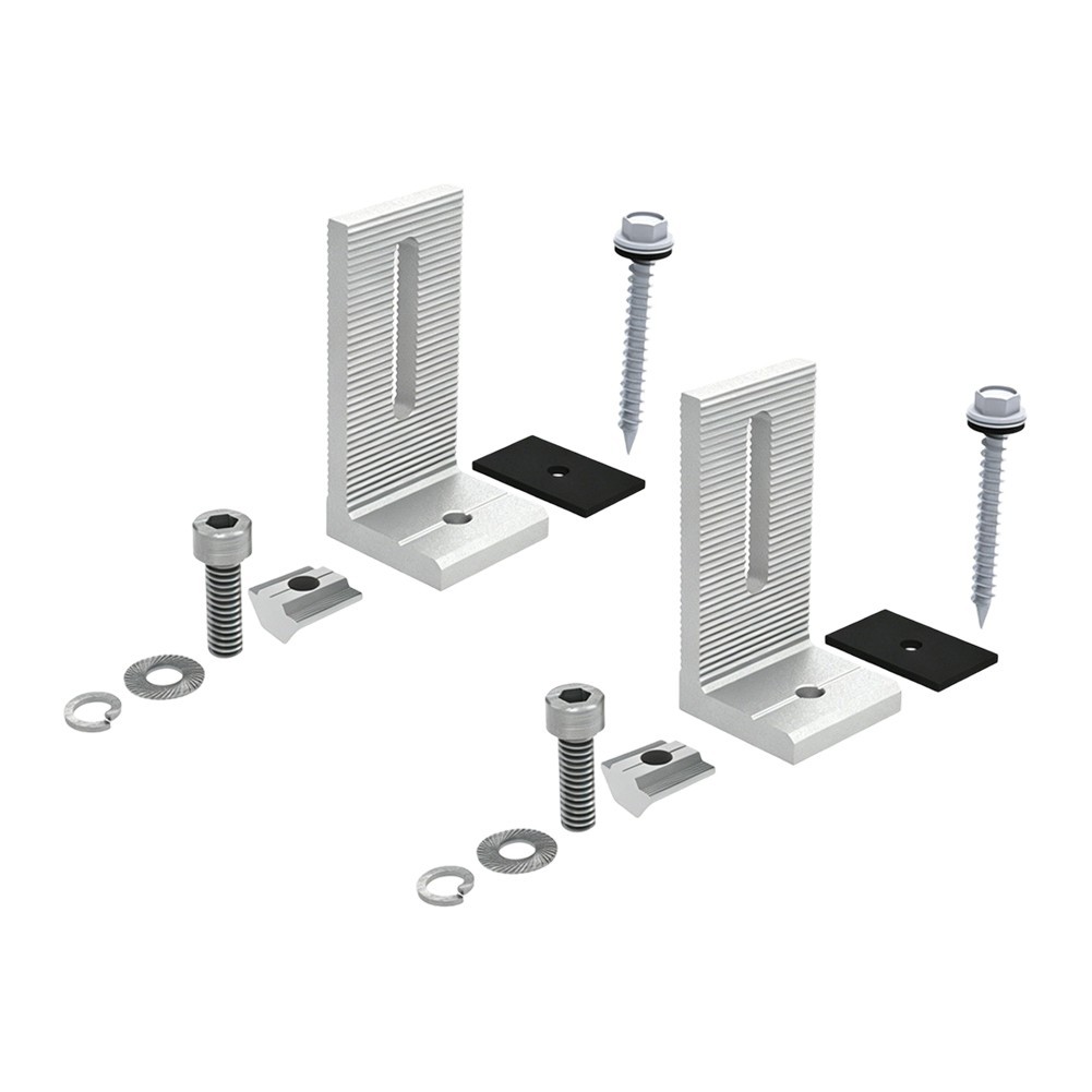 Aluminum L Shaped Mounting Bracket for Solar Panels on For tile and Steel Roofs