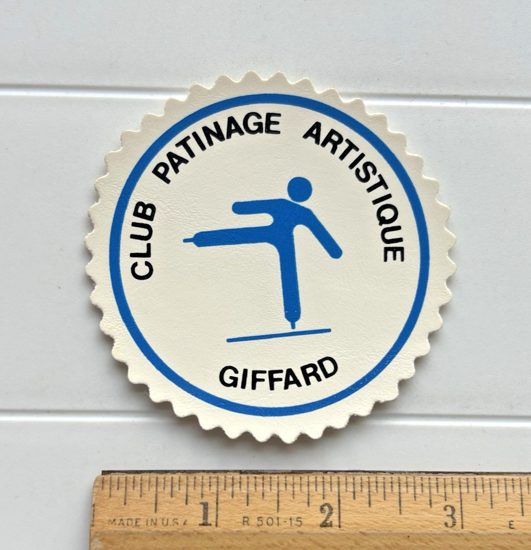 Club Patinage Artistique Giffard Figure Skating Club Souvenir Vinyl Patch Badge