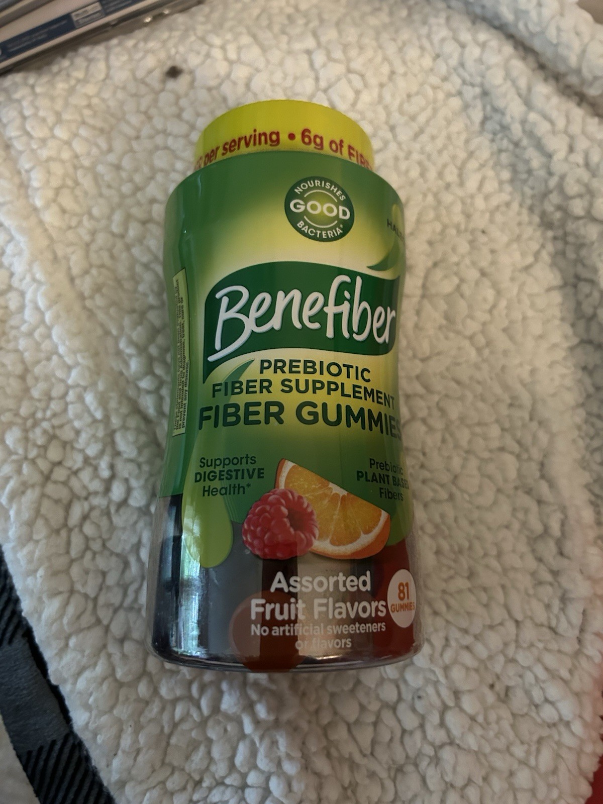 Benefiber Prebiotic Fiber Supplement Gummies for 81 Count Assorted Fruit Flavors