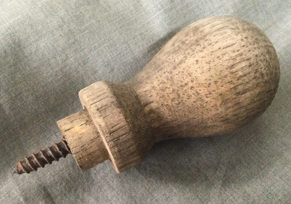 Vintage Front Wood Knob For Hand Plane - Rare Tenon For Socket Fit Wood Body