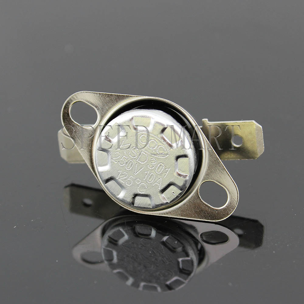 10 pcs Temperature Switch Control Sensor Thermal Thermostat 125°C N.C. KSD301