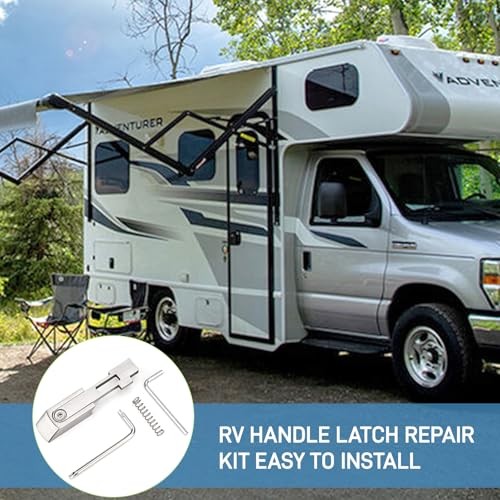 RV Handle Latch Repair Kit, Door Replacement Interior Assembly for Trimark