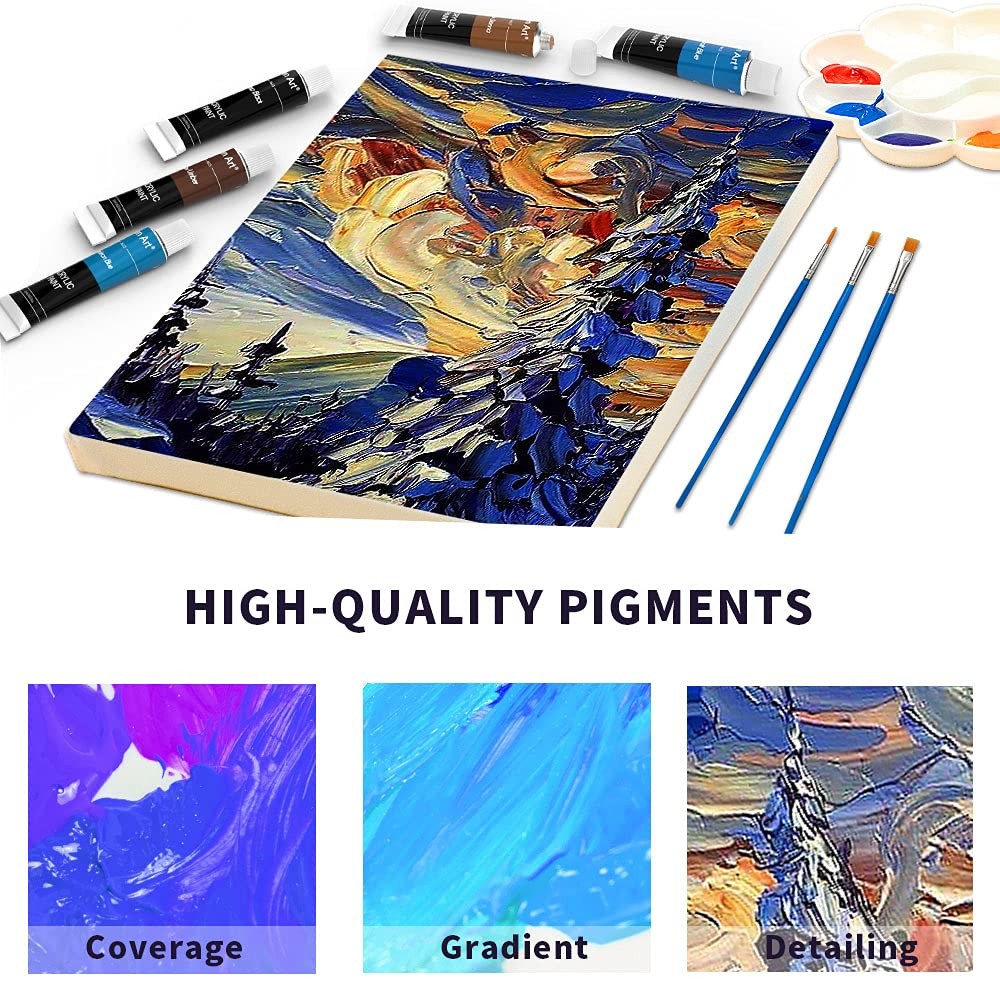 Aen Art Acrylic Paint Set for Pumpkin 0.04 fl oz (Pack of 16), Basic