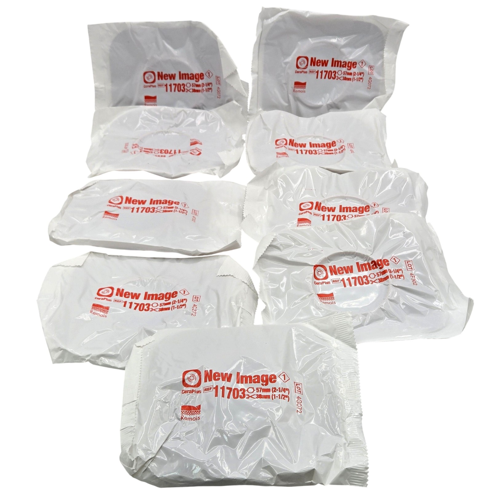 New Image 11703 CeraPlus Remois Disposable Dental Rings 57mm X 38mm Lot Of 9