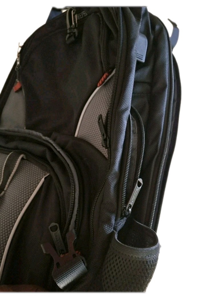 Yorepek Black/Gray Laptop Backpack 17" Padded Multiple Compartments