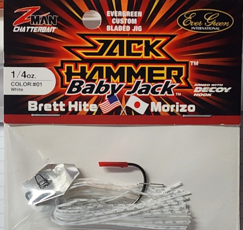 Z-man Baby Jack Jack Hammer Chatterbait White 1/4oz bladed jig