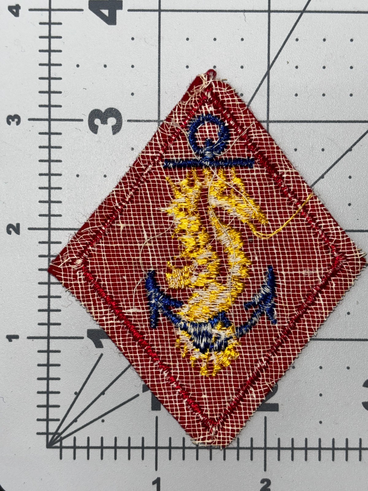 WW 2 USMC Ship Detachments Wool Patch Inv# K8325