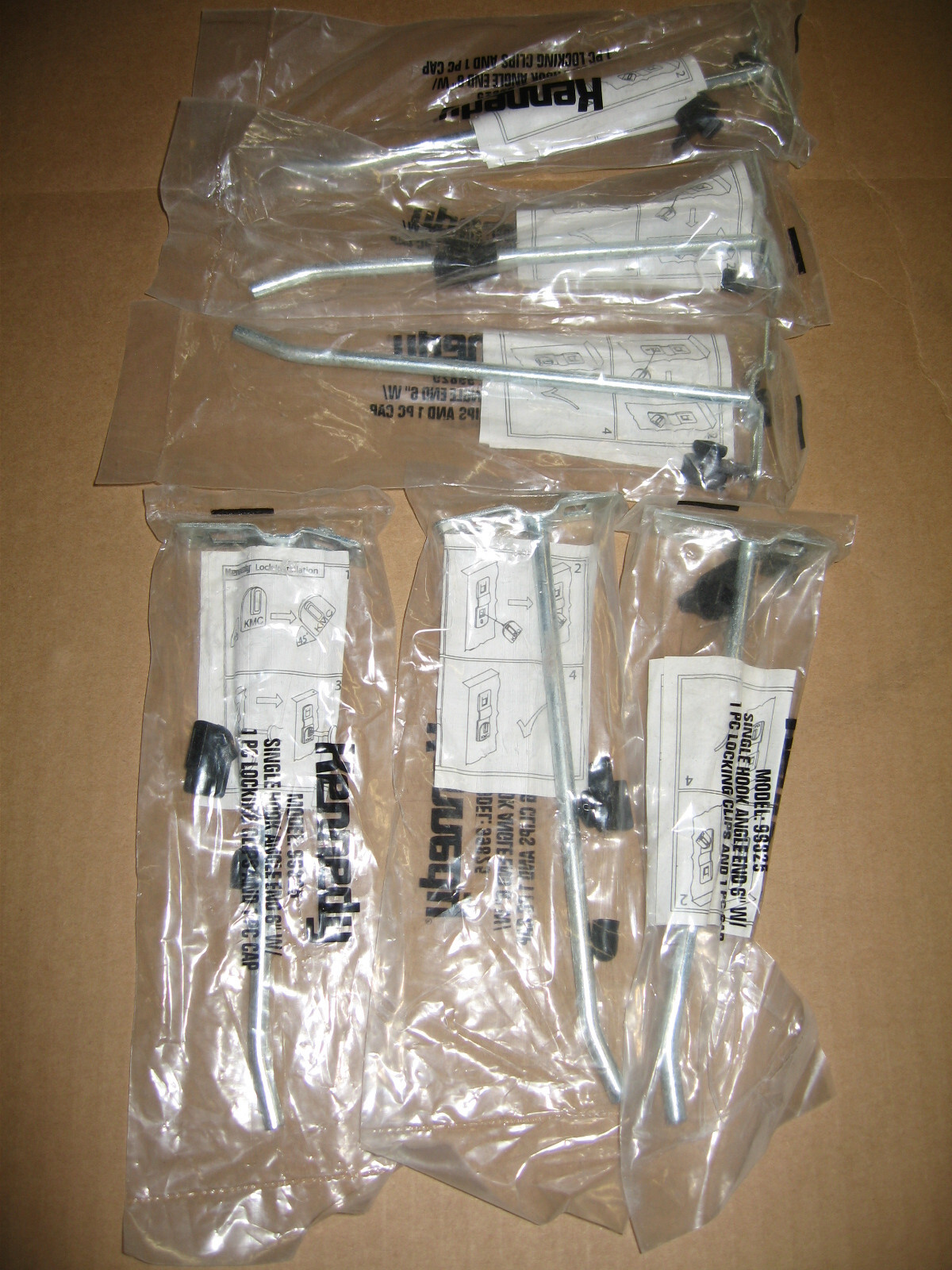 Kennedy Model 99825 Single Hook Angle End, 6", Pack of 6