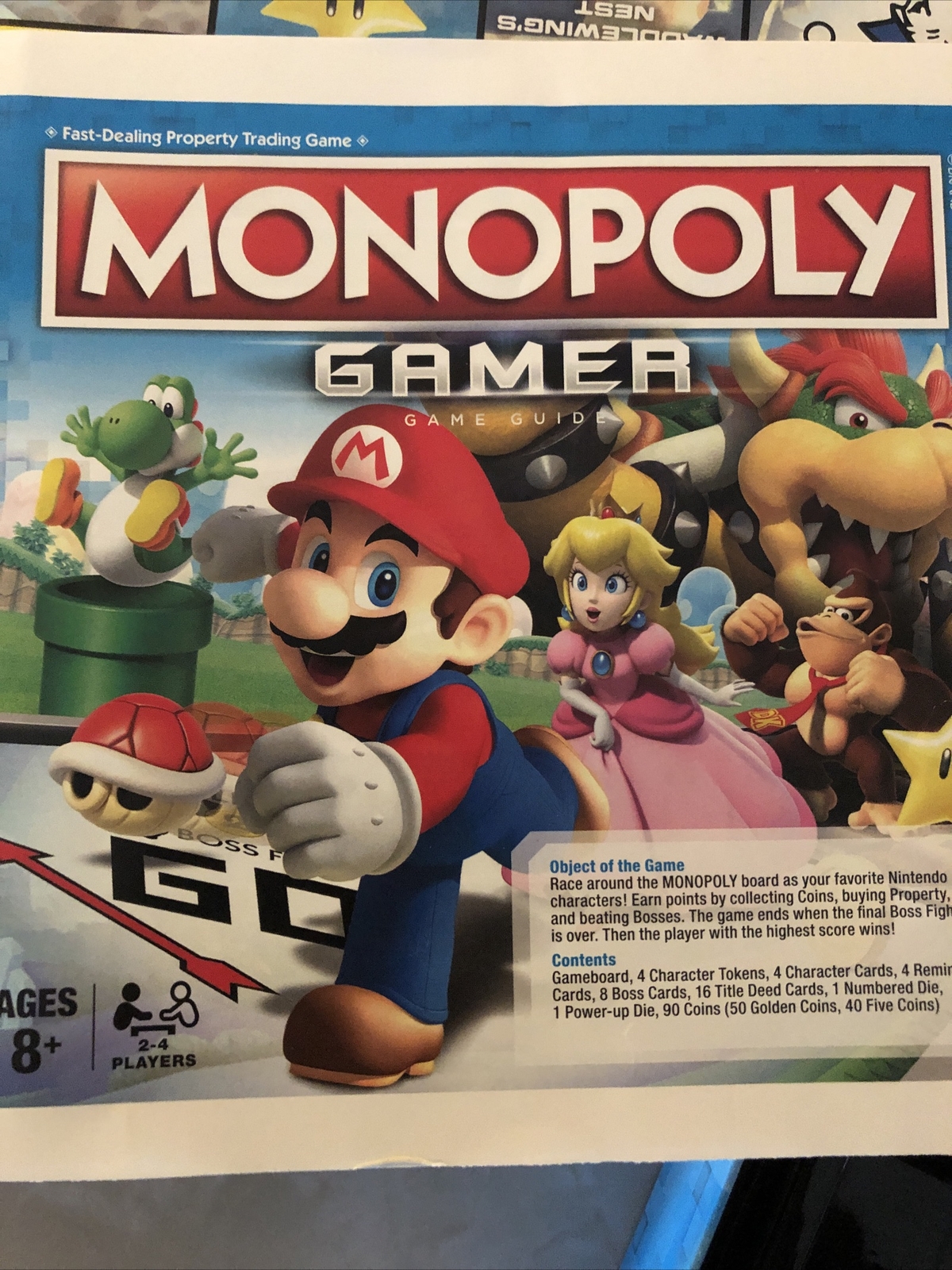 Monopoly Gamer Edition Board Game Nintendo Super Mario 100% Complete 2017 USA