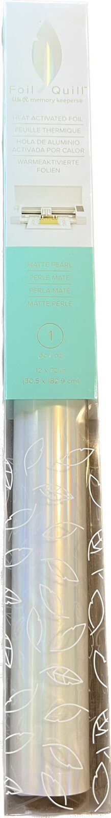 We R Memory Keepers Foil Quill Heat Activated Foil 12inx72in Matte Pearl New
