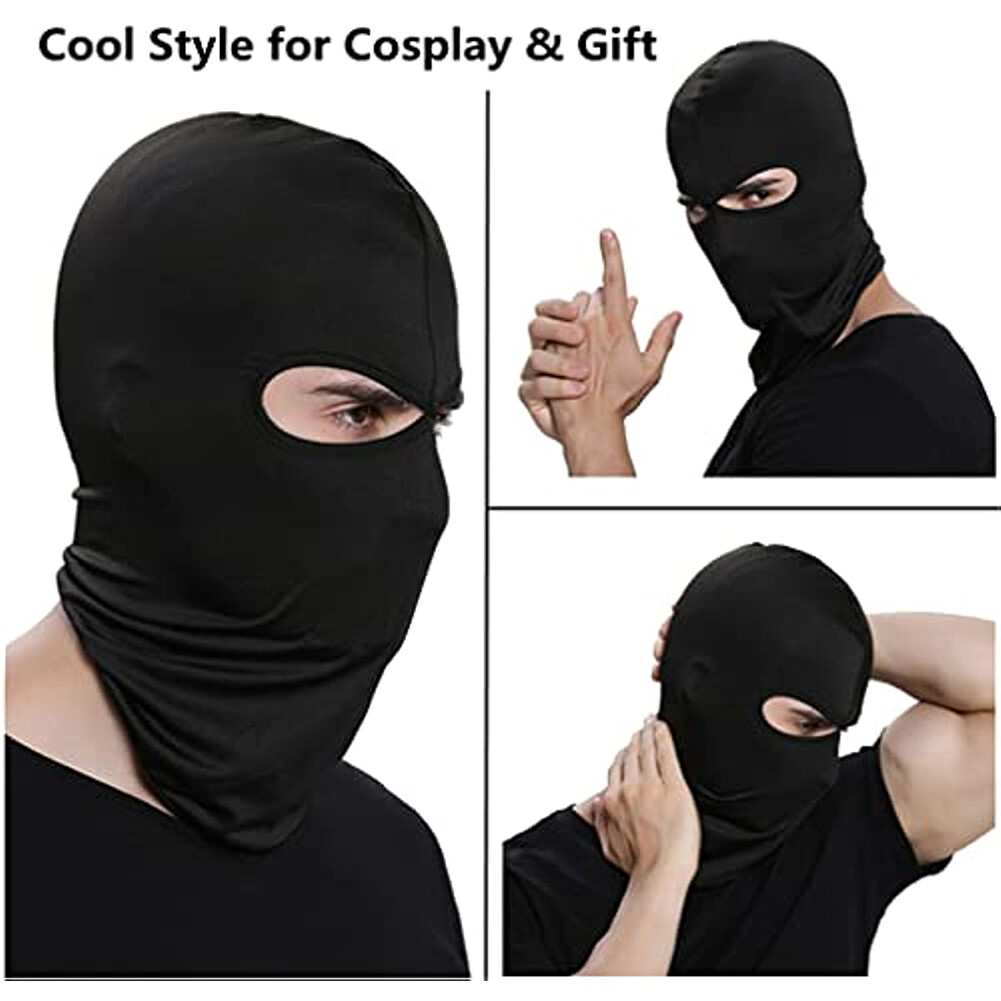2 Holes Balaclava Ski Mask Thin Full Face Mask for Motorcycle Bike Cycling Cap