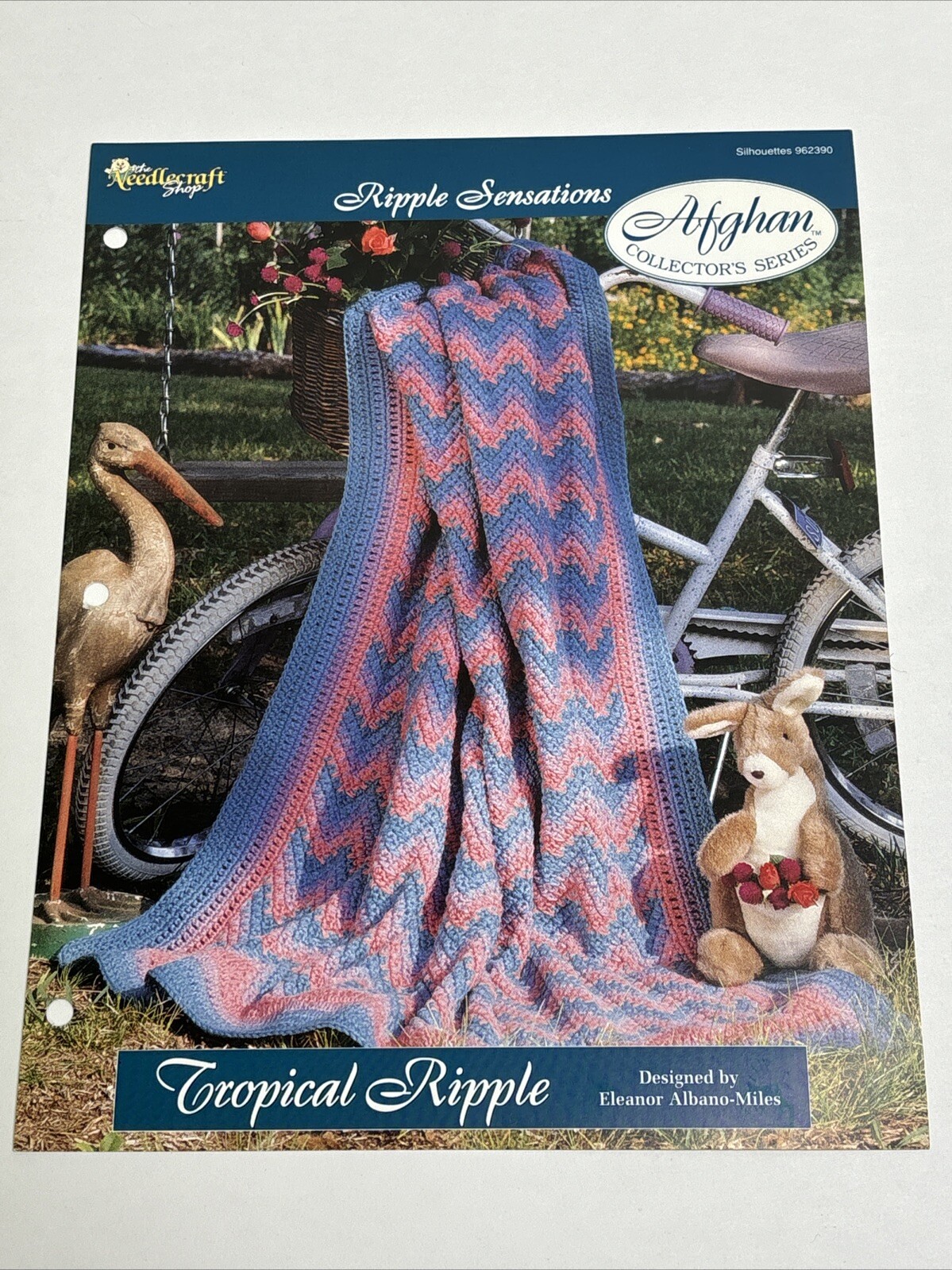 Tropical Ripple Afghan Crochet Pattern Card Needlecraft Shop