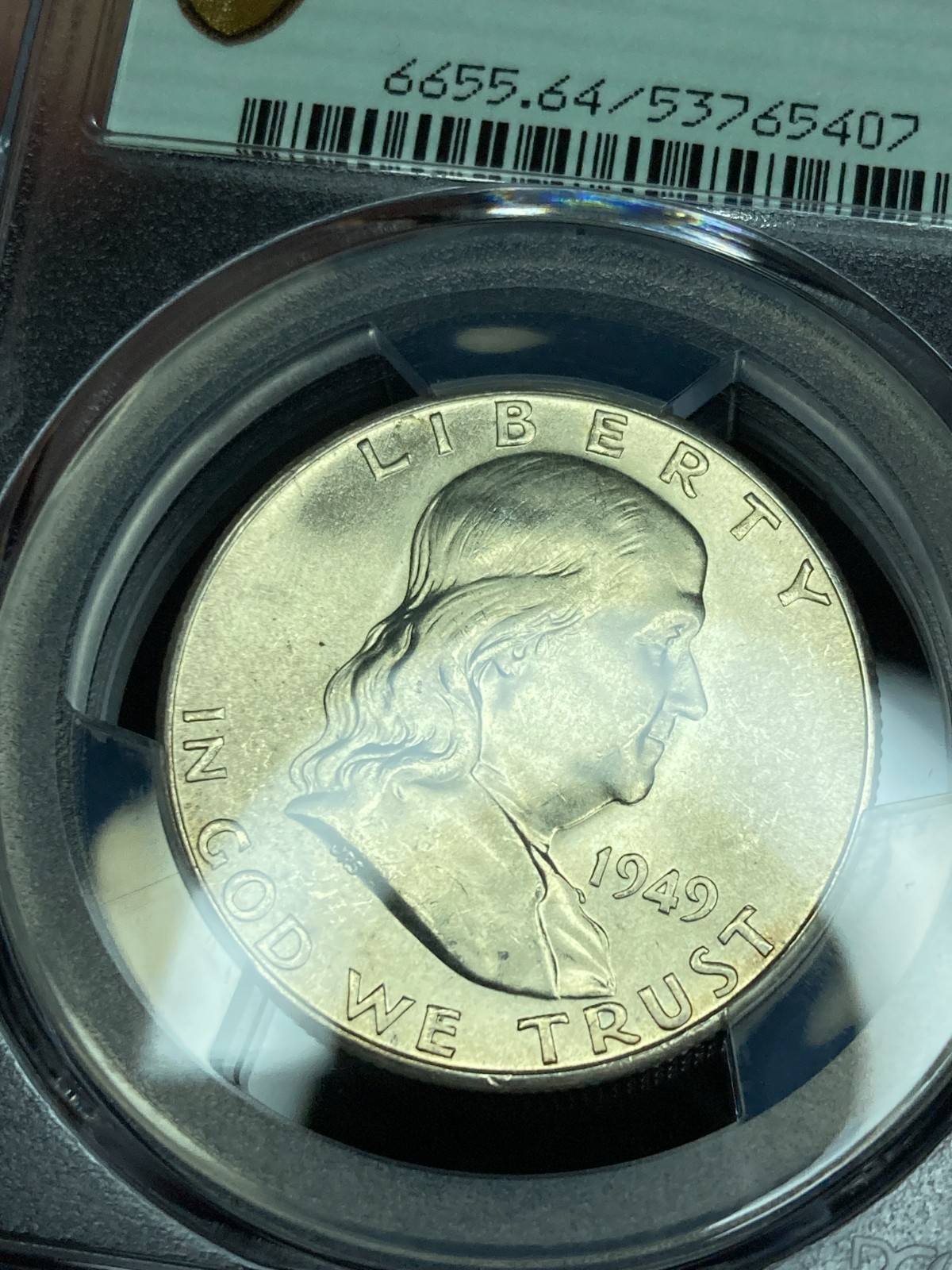 1949-S High-End PCGS MS64 Franklin Half Dollar | Luster | 40th Anniversary Label