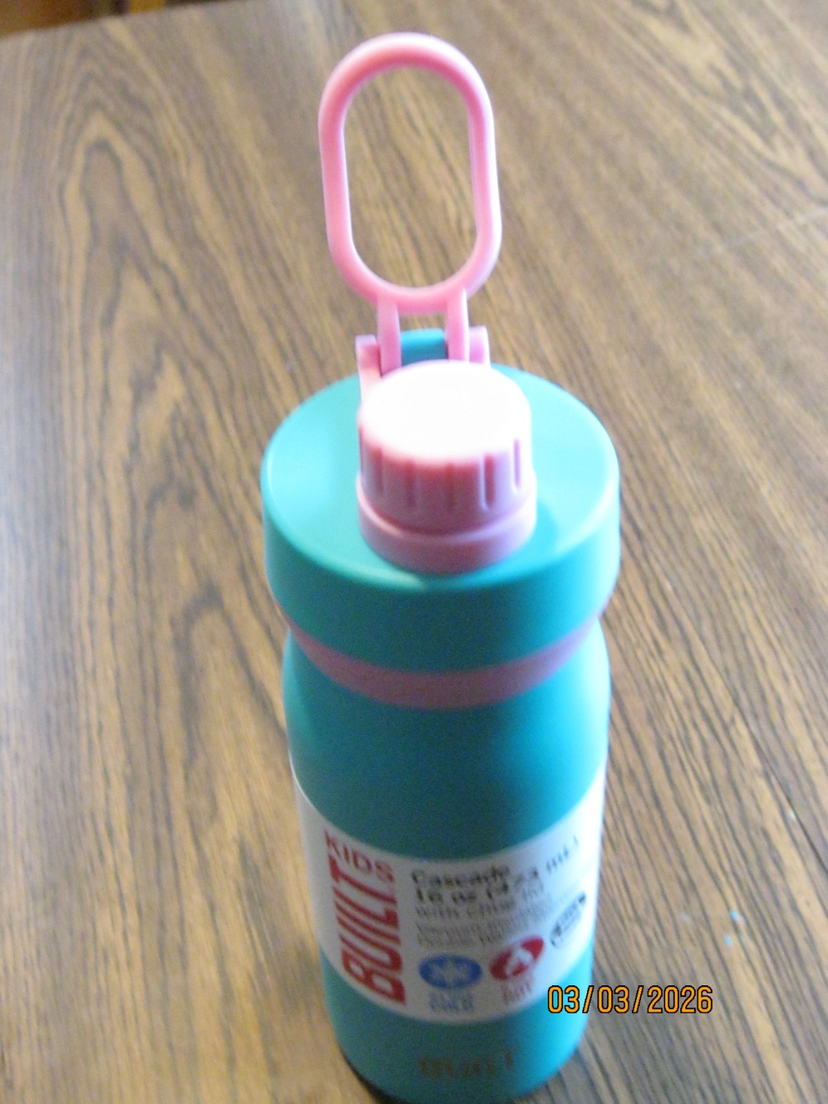BRAND NEW BUILT CASCADE STAILESS STEEL WATER BOTTLE 16OZ WITH CHUG LID TEAL BLUE