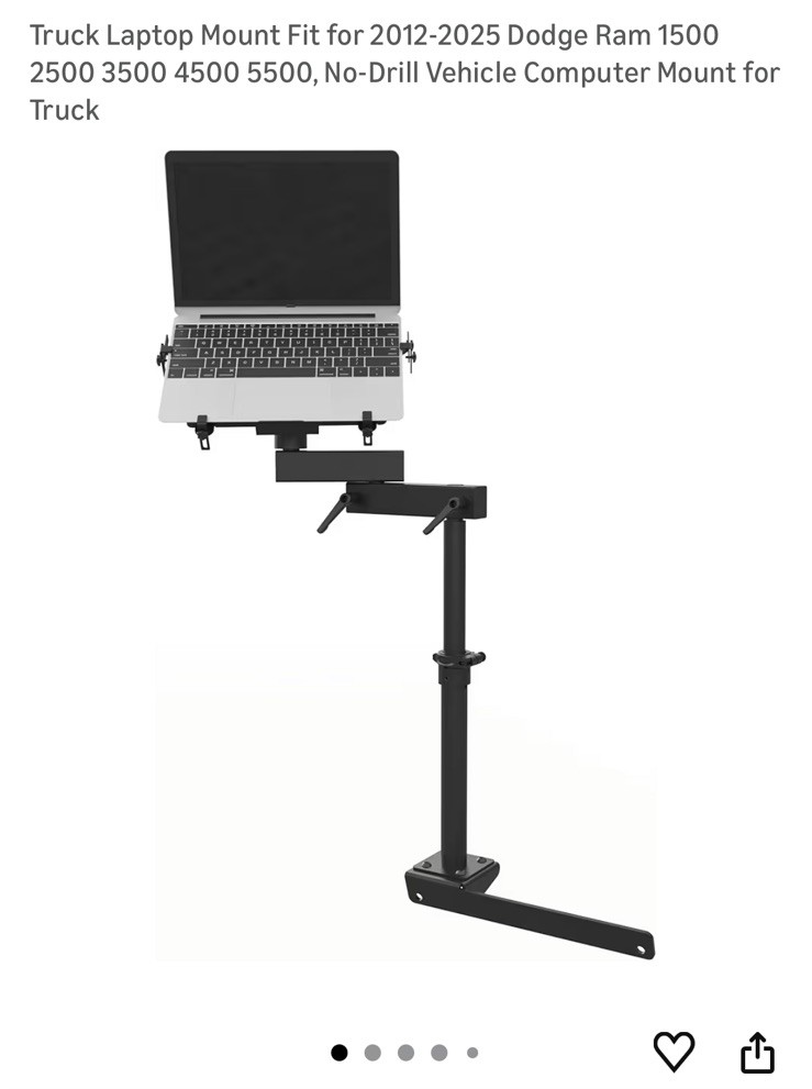Truck Laptop Mount Fit for 2012-2025 Dodge Ram 1500 2500 3500 4500 5500