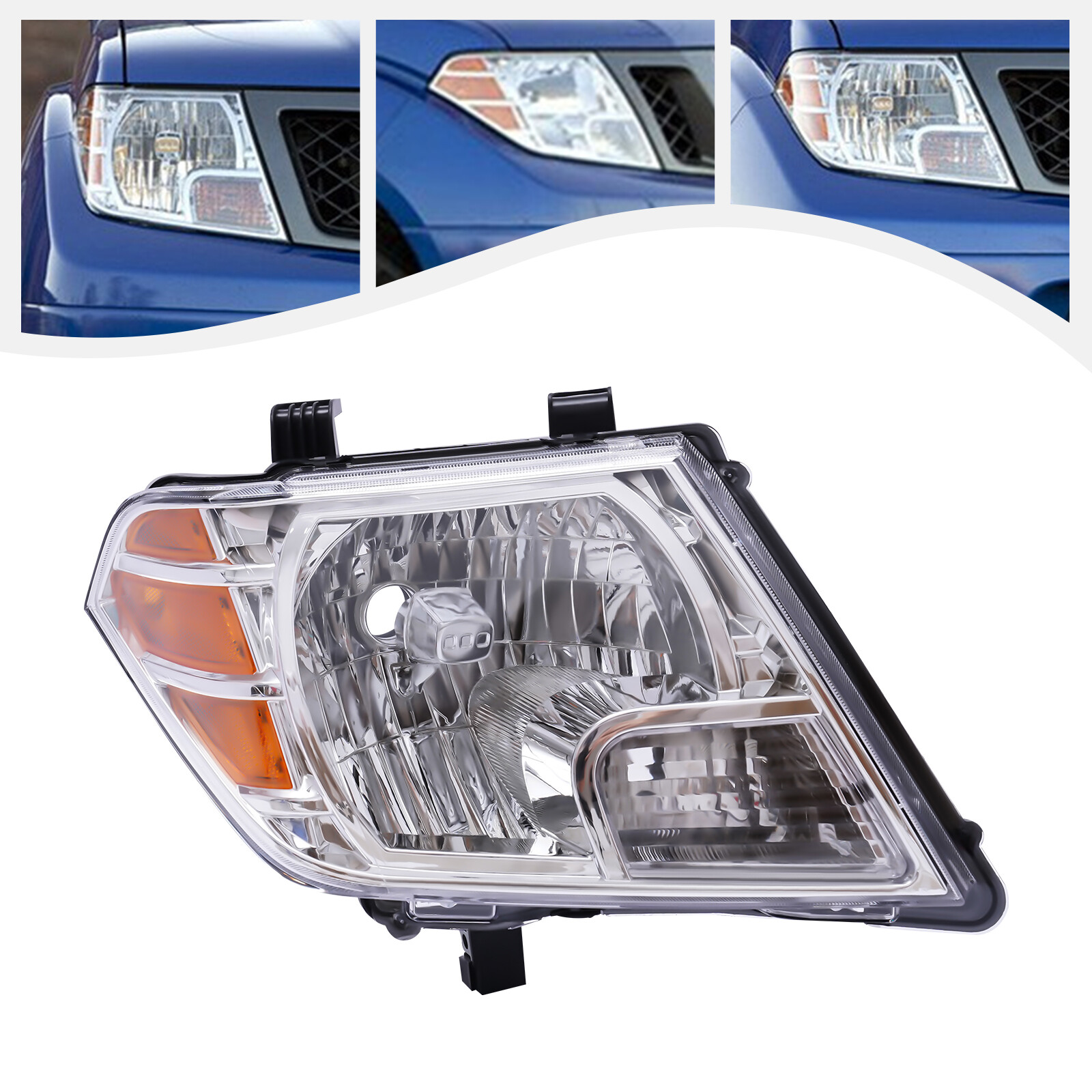 Right Halogen Headlight for Nissan Frontier 2009-2018 Passenger Side Headlamp