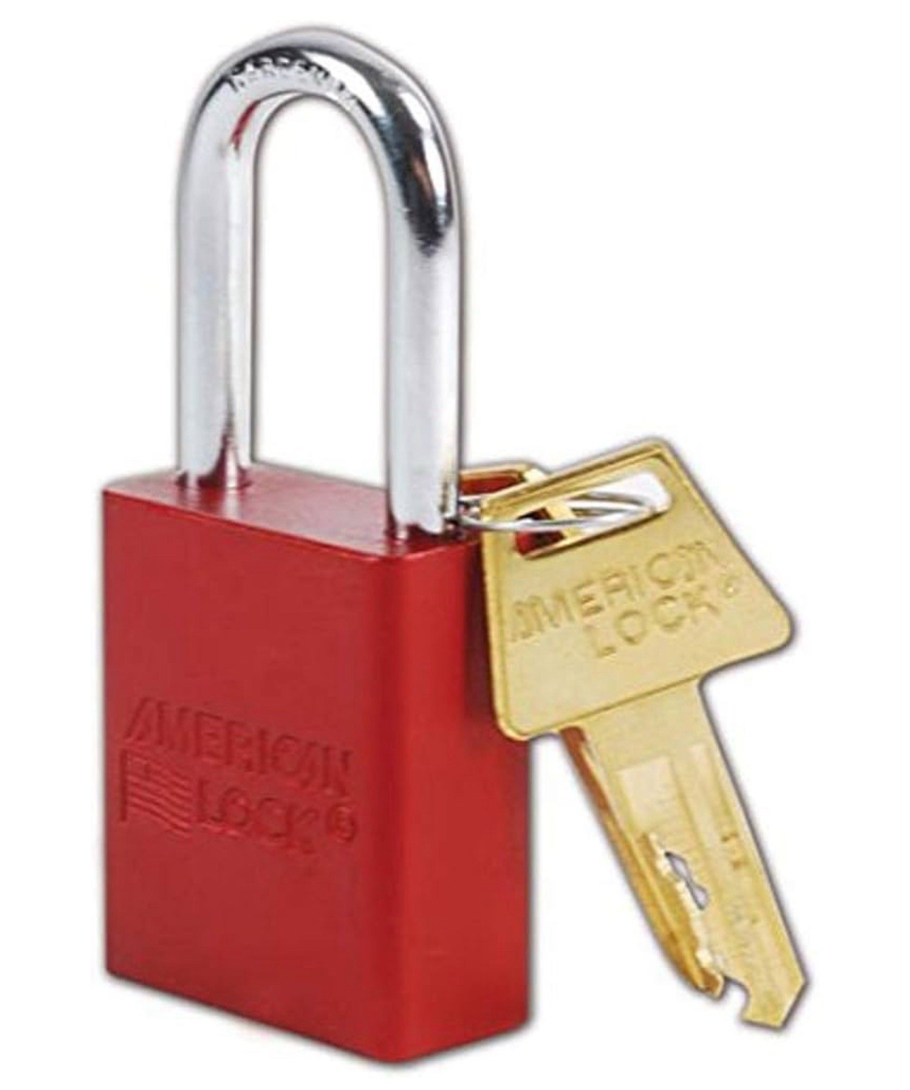American Lock A1106RED Aluminum Safety Padlock Keyed Different 1/4" x 1-1/2" EA