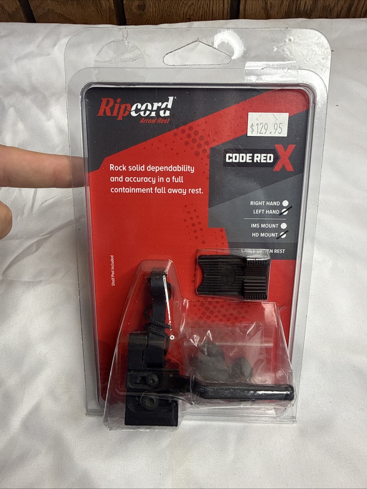 RIP CORD CODE RED X ARROW REST LEFT HAND HD MOUNT-RCCRX-L    $129 MSRP