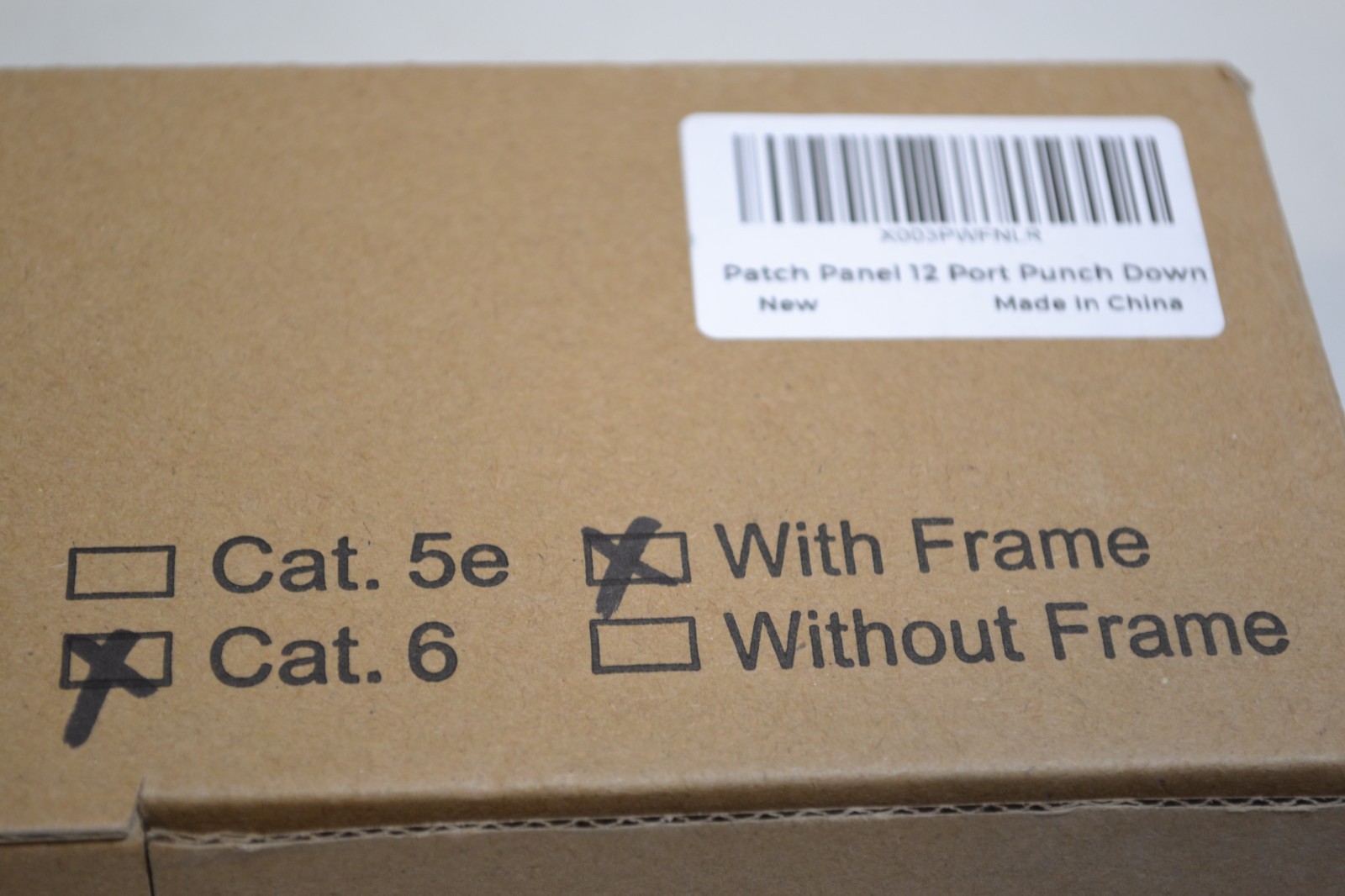 12 Ports Patch Panel Punch Down Cat 6 with Frame