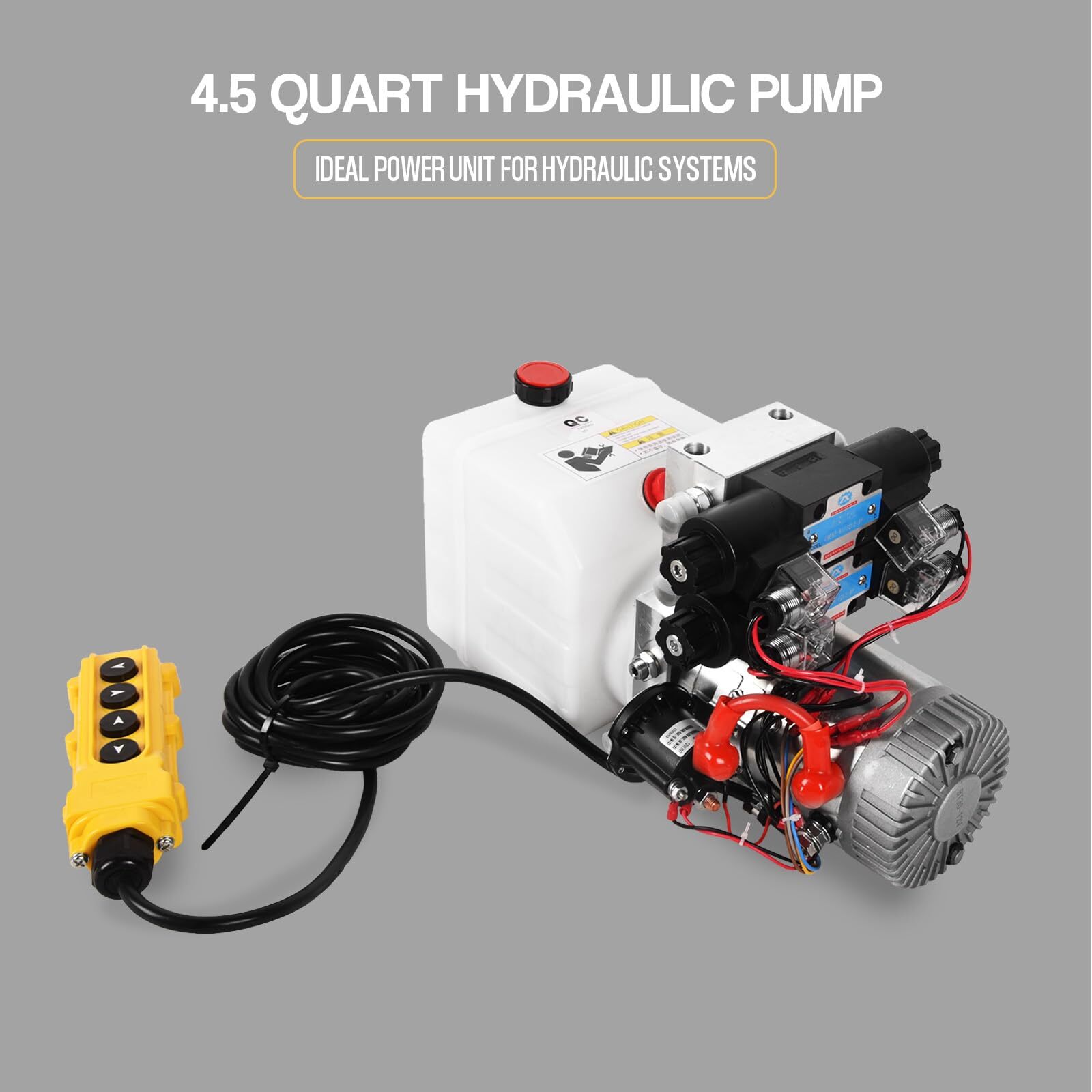 Hydraulic Power Unit Double Acting Hydraulic Pump 4.5 Quart Reservoir 12V DC
