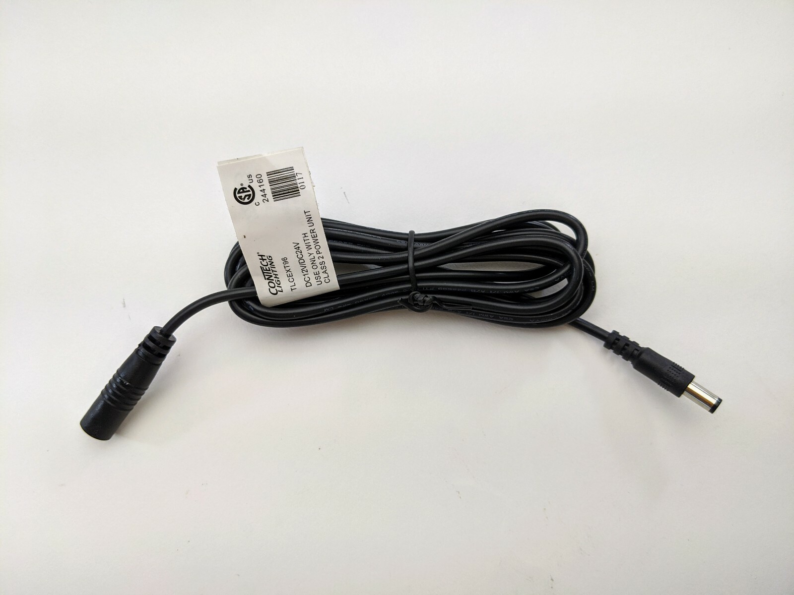 ConTech Lighting TLCEXT96 8 ft 96 in M/F DC Extension Cable 5.5 mm OD 2.1 mm ID