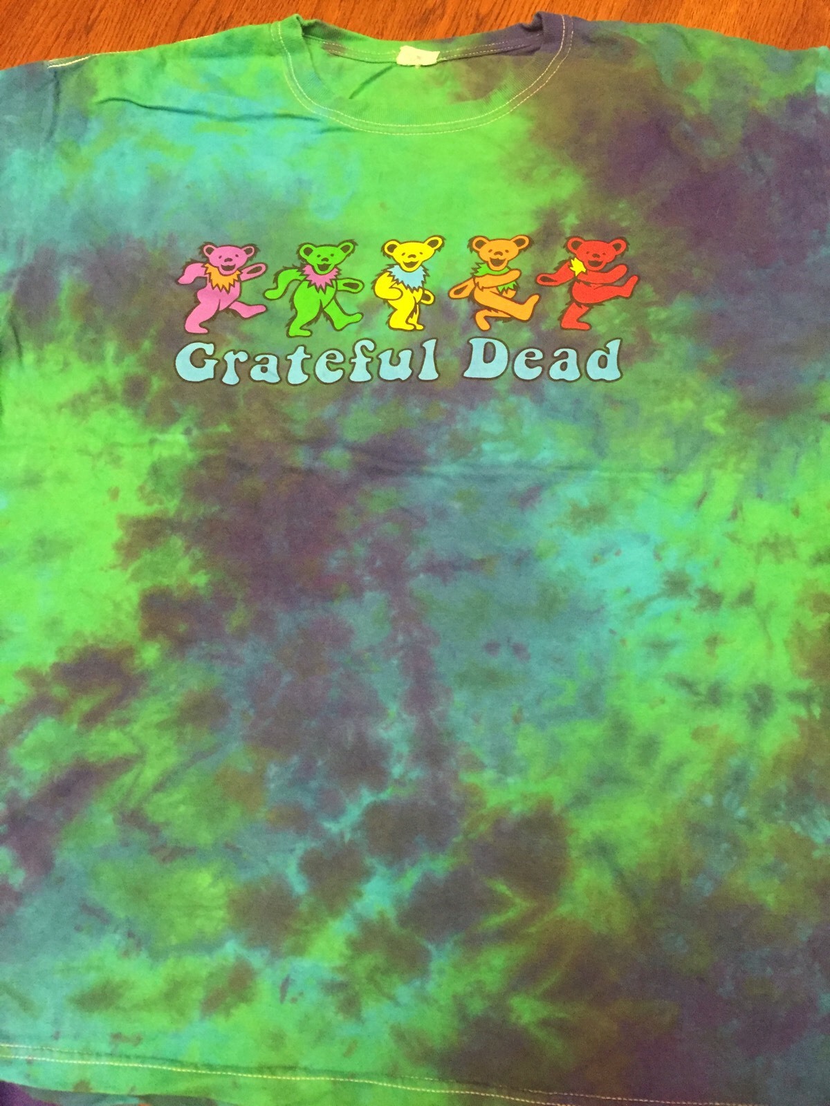 Grateful Dead Dancing Bears Tie-Dye T-Shirt XL