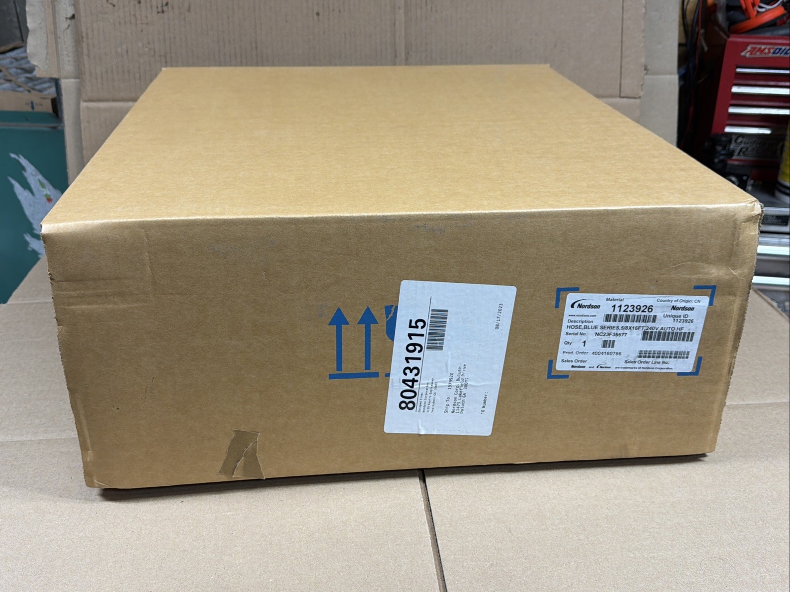 NEW NORDSON 1123926 Hot Melt Hose 16’ 240V Blue Series WARRANTY FAST SHIPPING