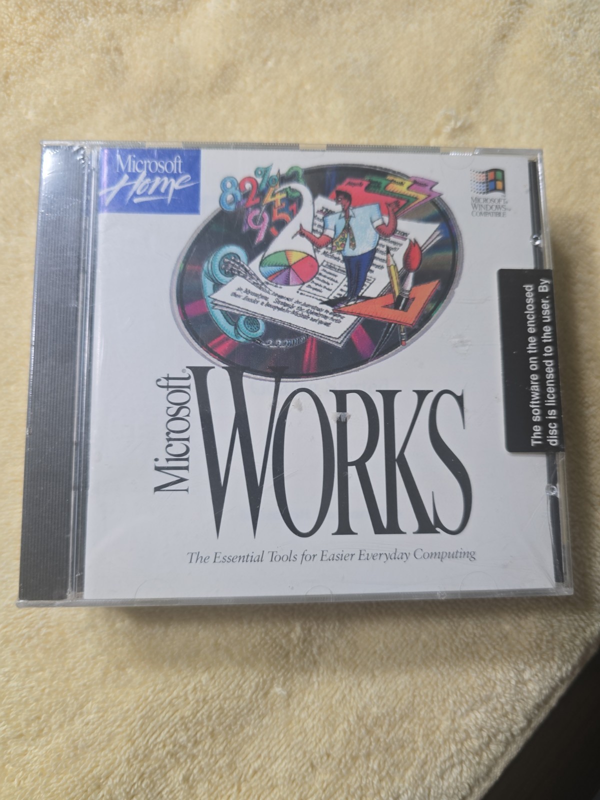 Microsoft Works  CD-ROM 3 Pak Bundle Factory Sealed Encarta 95-Money- Works