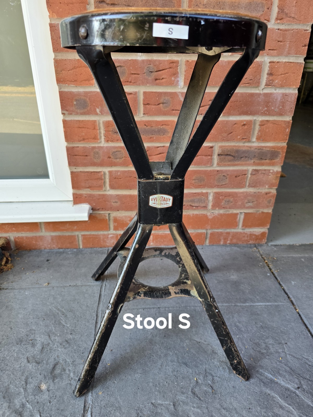 Evertaut Industrial Stool Vintage, With Logo