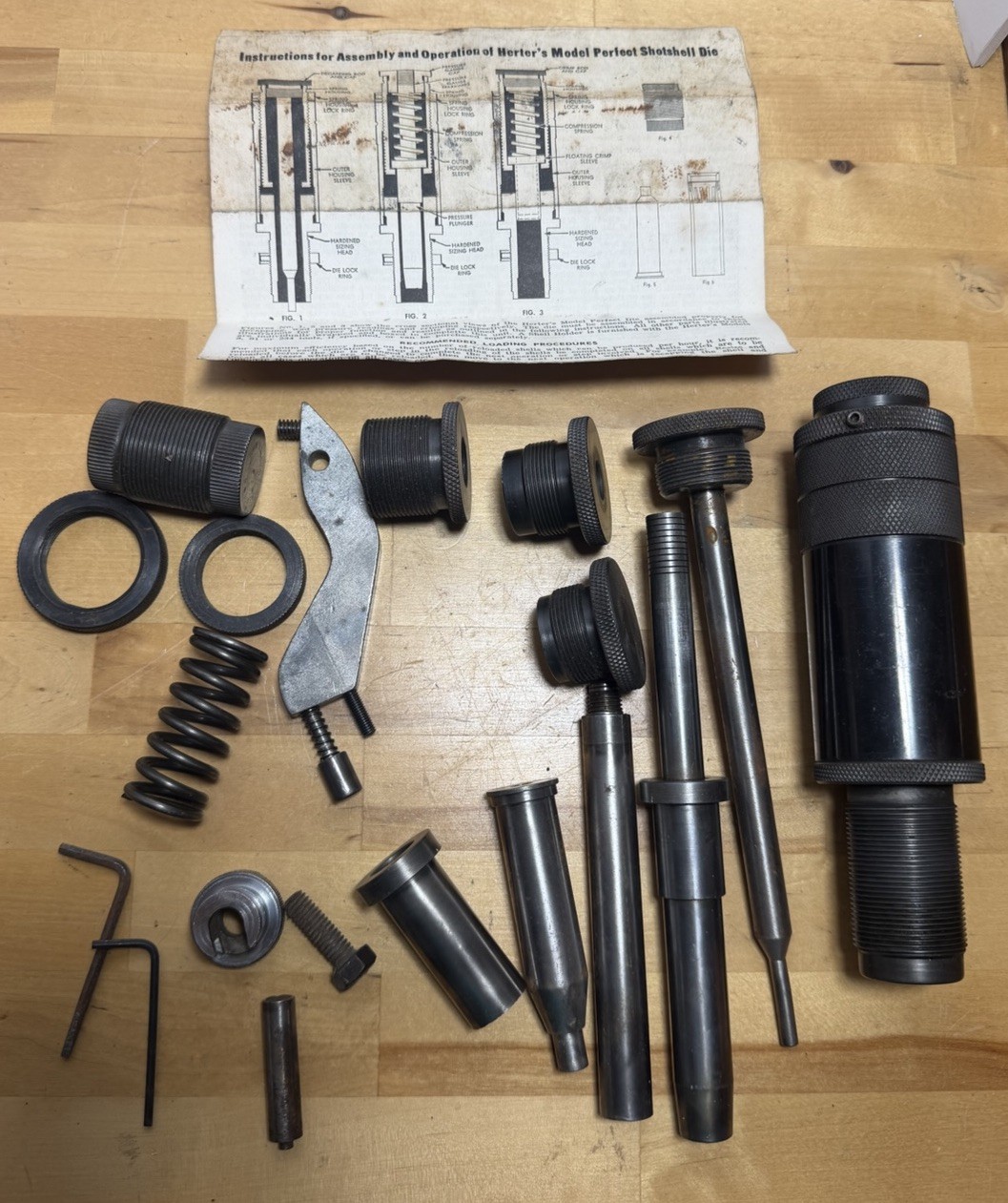 Vintage Herter's Model Perfect Shotshell Die 12 20 Gauge Reloading Press