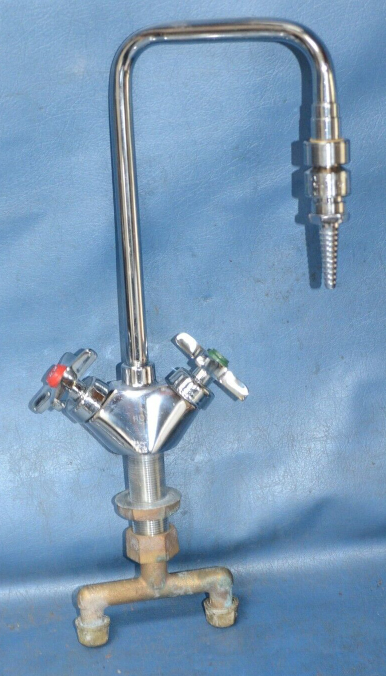 NOS ROYAL Single Hole Mount Laboratory Faucet Brass Chrome 12" Neck Watts NLF9
