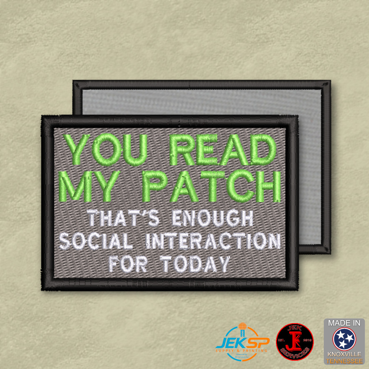 You Read My Patch, Anti-Social Funny Morale Patch, 2x3" | VELCRO® Brand Fastener
