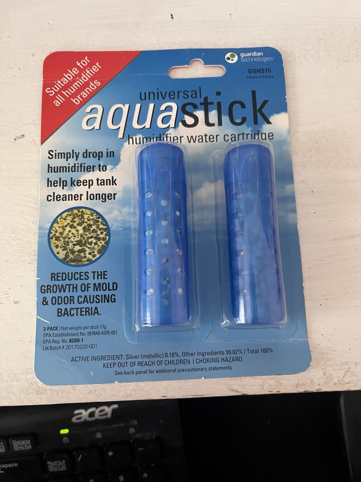 GGHS15 Aqua Stick Humidifier Water Treatment, 2 Count, New in package
