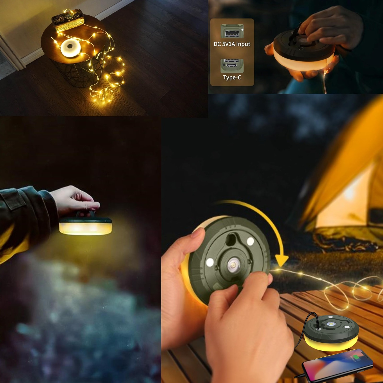 New Lights String Camp Lantern Better Retractable Waterproof Glowmate 4 in 1 for