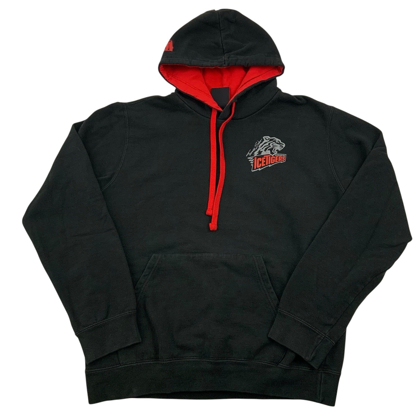 Nurnberg Ice Tigers Ice Hockey Womens Black Hoodie Sweatshirt S/M Thomas Sabo