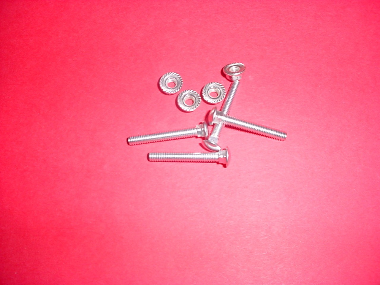 4 carriage bolts and nuts for joystick on arcade game control panel- JAMMA  MAME