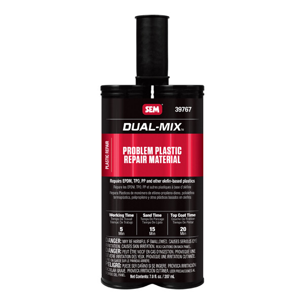 SEM 39767 Dual-Mix Problem Plastic Repair Material 7 oz Cartridge