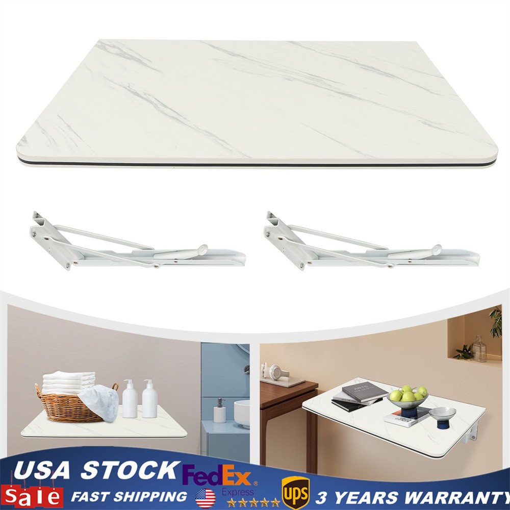 Wall Mount Folding Table Foldable Desk Study Work Bench For Office Bedroom Dorm