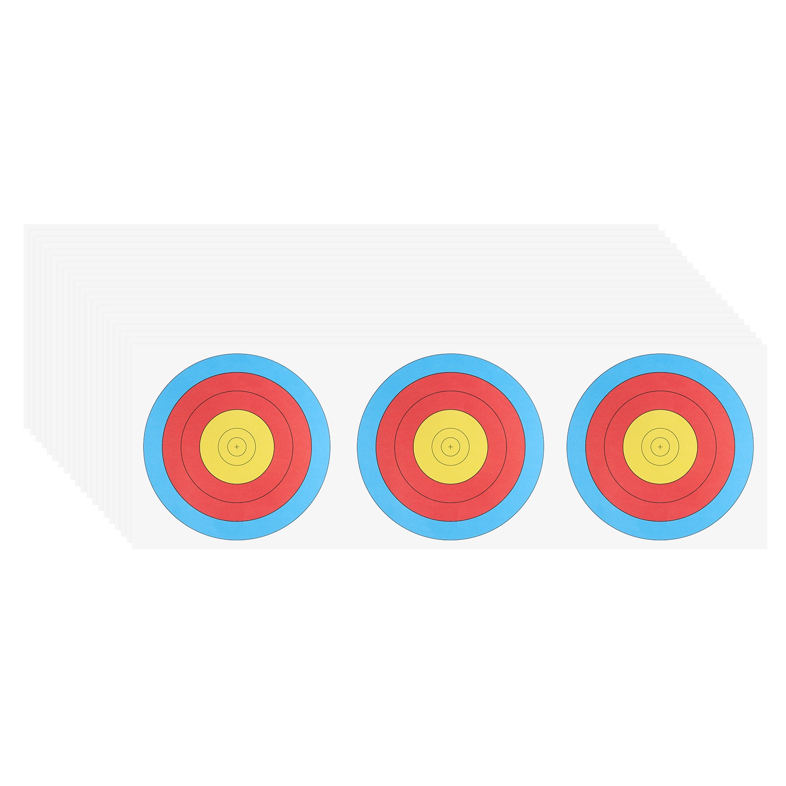 30Pcs Archery Target Paper 26"x9"(66x22cm) Standard 3 Spot Multicolor