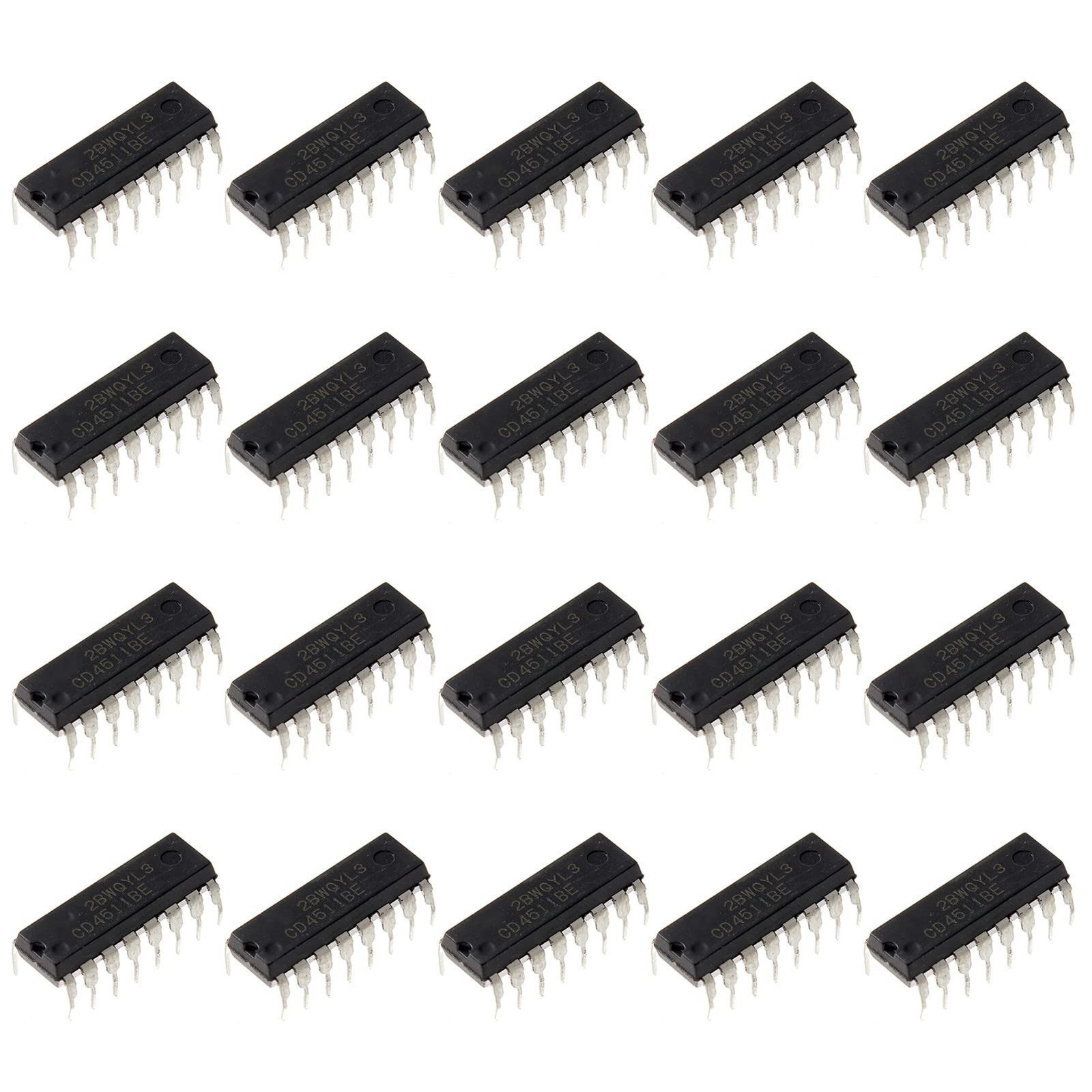 20pcs CD4511BE CD4511 4511 CMOS BCD-to-7-Segment Latch Decoder Drivers IC,DIP...