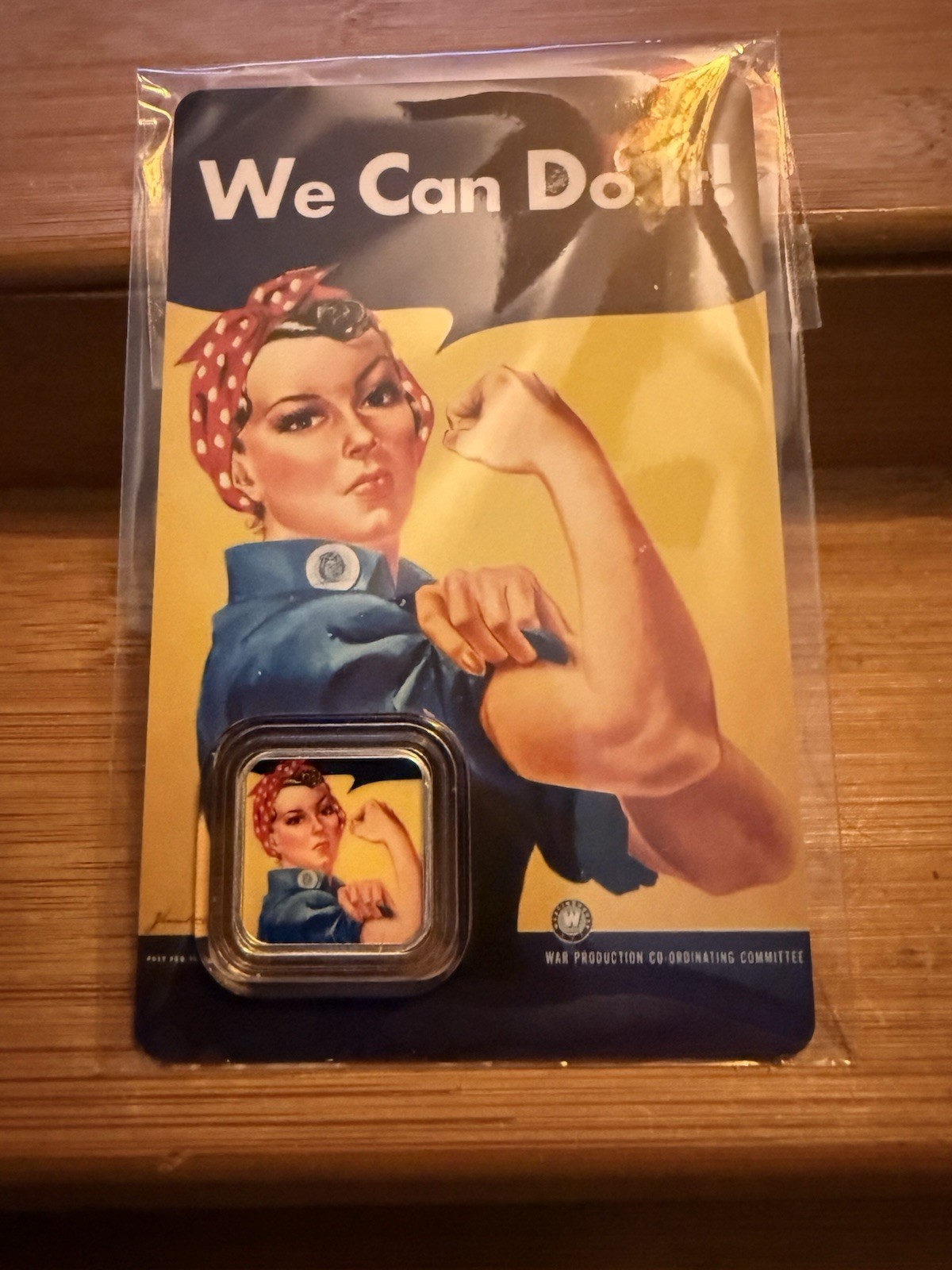 Rosie The Riveter  1 Gram .999 Fine Silver Coin Colorized Serialized Limited