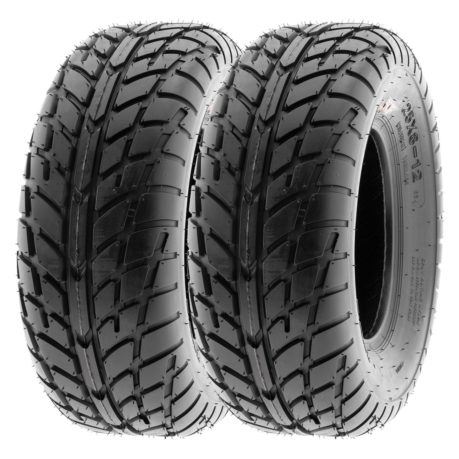 SunF  ATV UTV Tires 25x10-12 25x10x12 Sport 6 PR A021 Tubeless [Set of 2]